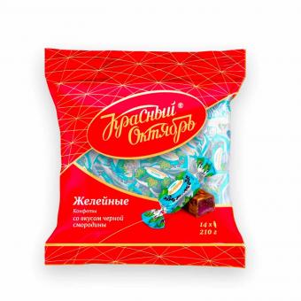 Конфеты желейные со вкусом чёрной смородины в шоколадной глазури, 210 г