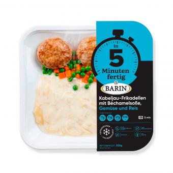 BARIN Frikadellen mit Nudeln und Käsesoße, 300 g