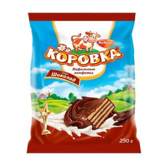 Waffelkonfekt "Korovka" - Schokoladengeschmack, 250 g