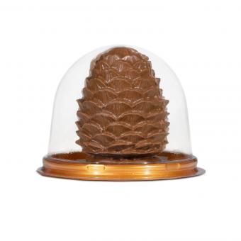 Абаканские сласти Кедровые орехи в шоколаде в форме шишки под куполом, 140 г