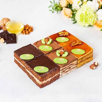Palych Mini Cake Set - Kievsky, Honey Fantasy &amp; Prague (600 g) TK
