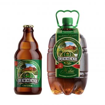 Trehsosensky Bier hell Plato 11°, 4.5% vol.  (0.45 l oder 1.3 l, Pfand inkl.)