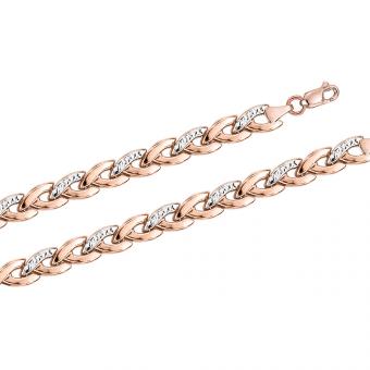 Цепочка или браслет из красного и белого золота 585 пробы