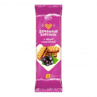 Waffles with blackcurrants "Domaschnije Wafelki", 155g