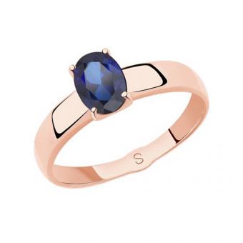 Sokolov Кольцо из золота 585 пробы с синим сапфиром