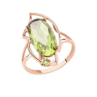 Sokolov Кольцо из золота 585 пробы с синтетическим ситаллом