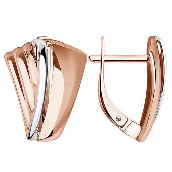 Sokolov Ohrringe aus 585 Rotgold mit Weißgoldeinsatz