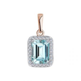 Sokolov Подвеска из золота 585 пробы с фианитами Swarovski