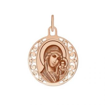 Sokolov Иконка из золота 585 пробы с лазерной обработкой