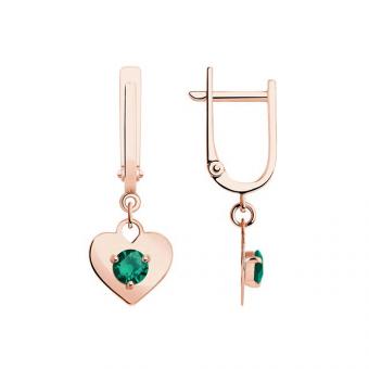 Sokolov Серьги из золота 585 пробы с изумрудами