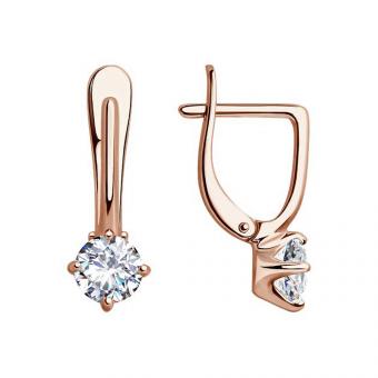 Sokolov Ohrringe aus 925 Silber vergoldet mit Zirkonia