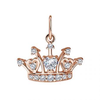 Sokolov Anhänger Krone aus vergoldetem 925 Silber mit Zirkonia