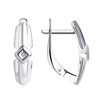 Sokolov Ohrringe aus 925 Silber mit Brillanten