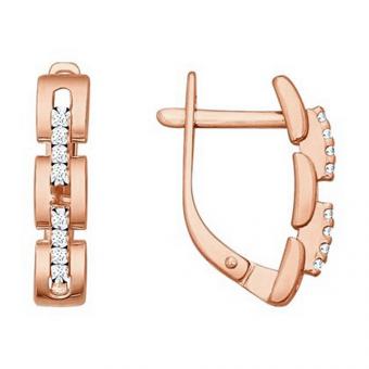 Sokolov Ohrringe aus 925 Silber vergoldet mit Zirkonia