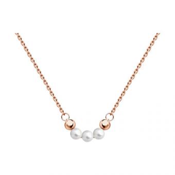 Sokolov Колье из позолоченного серебра 925 пробы с синтетическим жемчугом