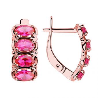 Sokolov Серьги из красного золота 585 пробы с корундами