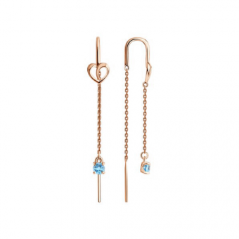 Sokolov Серьги из золота 585 пробы с топазом