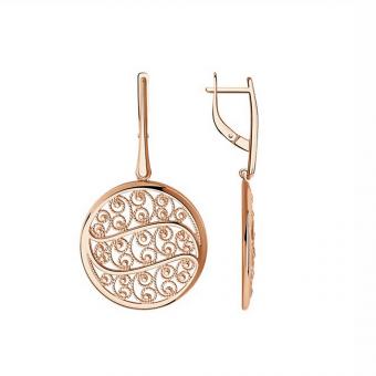 Diamant Серьги из позолоченного серебра 925 пробы