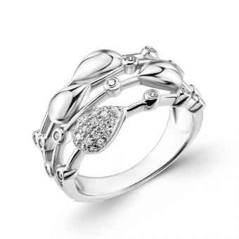 Sokolov ladies' ring in 925 silver with zirconia