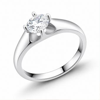 Ladies' ring in 925 silver with zirconia