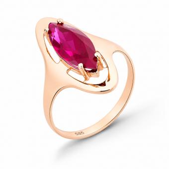 Damenring aus 585 Rotgold mit Rubin