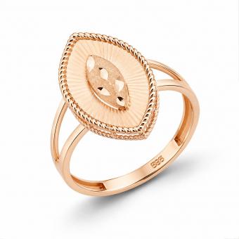 Ladies' signet ring in 585 rose gold