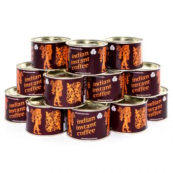 Set Indischer löslicher Kaffee 10 Dosen + 2 Dosen Gratis á 90g