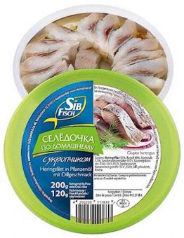 SibFisch Сельдь маринованная с укропом, 200 г