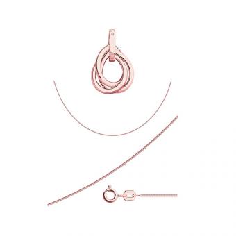 Sokolov set of gold plated 925 silver: pendant + necklace