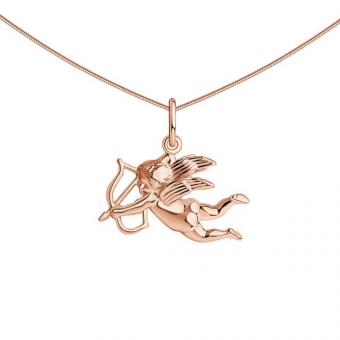 Sokolov set of gold plated 925 silver: angel pendant + necklace