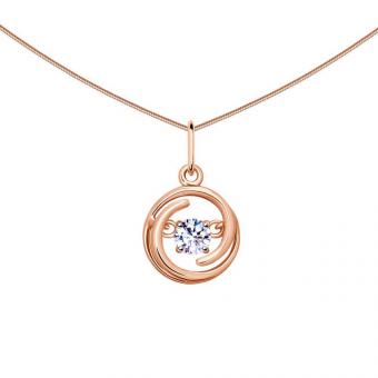 Sokolov gold plated 925 silver: pendant with zirconia + necklace