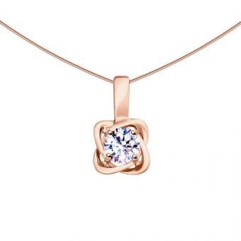 Sokolov set in gold plated 925 silver: pendant with zirconia + necklace