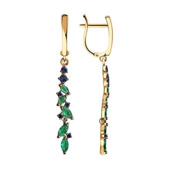 Sokolov Серьги из золота 585 пробы с фианитами