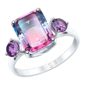 Damenring mit Zirkonia und Sitall | Kaufbei Schmuck