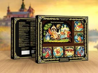 Imperial Schokoset mit Magnet "Golden Cockerel", 50g