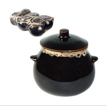 Набор керамических горшков "Пена" 6 штук по 0,6 литра