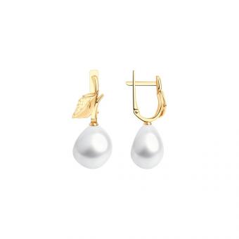 Sokolov Серьги из красного золота 585 пробы с жемчугом 