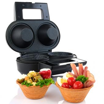 Вафельница электрическая для приготовления вафельных стаканчиков и тарталеток