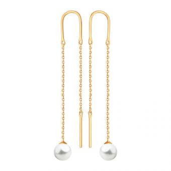 Серьги из золота с жемчугом