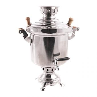 B-Ware Samowar, Edelstahl 1,2 mm, mit Schornstein, 5 L