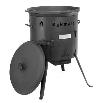Kaufbei "Fergona" Походная печь/учаг и чугунный казан на 30 литров с крышкой