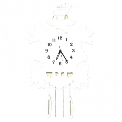 Часы настенные "Олень" белые, 40 х 40 см