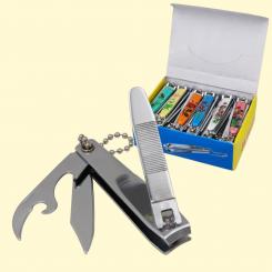 Кусачки для ногтей с открывашкой и ножиком, 7 cм