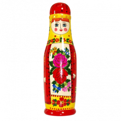 Flaschen - Etui "Boyarinya - rot" als Geschenkbox für 0,5 L Flaschen, 36 cm