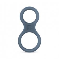 Boners Silicone Penis Ring and Testicle Stretcher - Grey