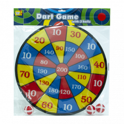 Dartscheibe für Kinder, 36cm. 3 Bälle, die an der Scheibe haften.