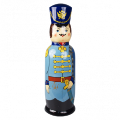Flaschen - Etui "Hussar - blau" als Geschenkbox für 0,5 L Flaschen, 37 cm