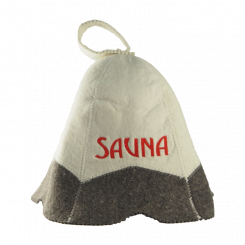 Filzkappe "SAUNA" für Sauna beige/braun