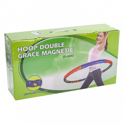 Hula Hoop Double JS-6003 - Fitness hoop with massage effect, 1.45 kg