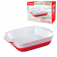 OLYMP ceramic casserole dish "OKSANA" rectangular 26.5 x 22 x 5.25 cm